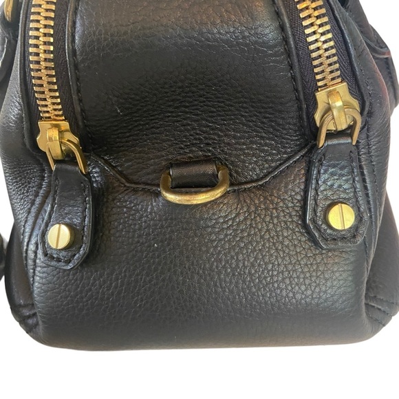 J. Crew Leather Black medium biennial satchel. Handbag w alt shoulder strap - Picture 7 of 13